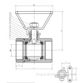 2-PC Female Threaded Ball Valve Reducing Port